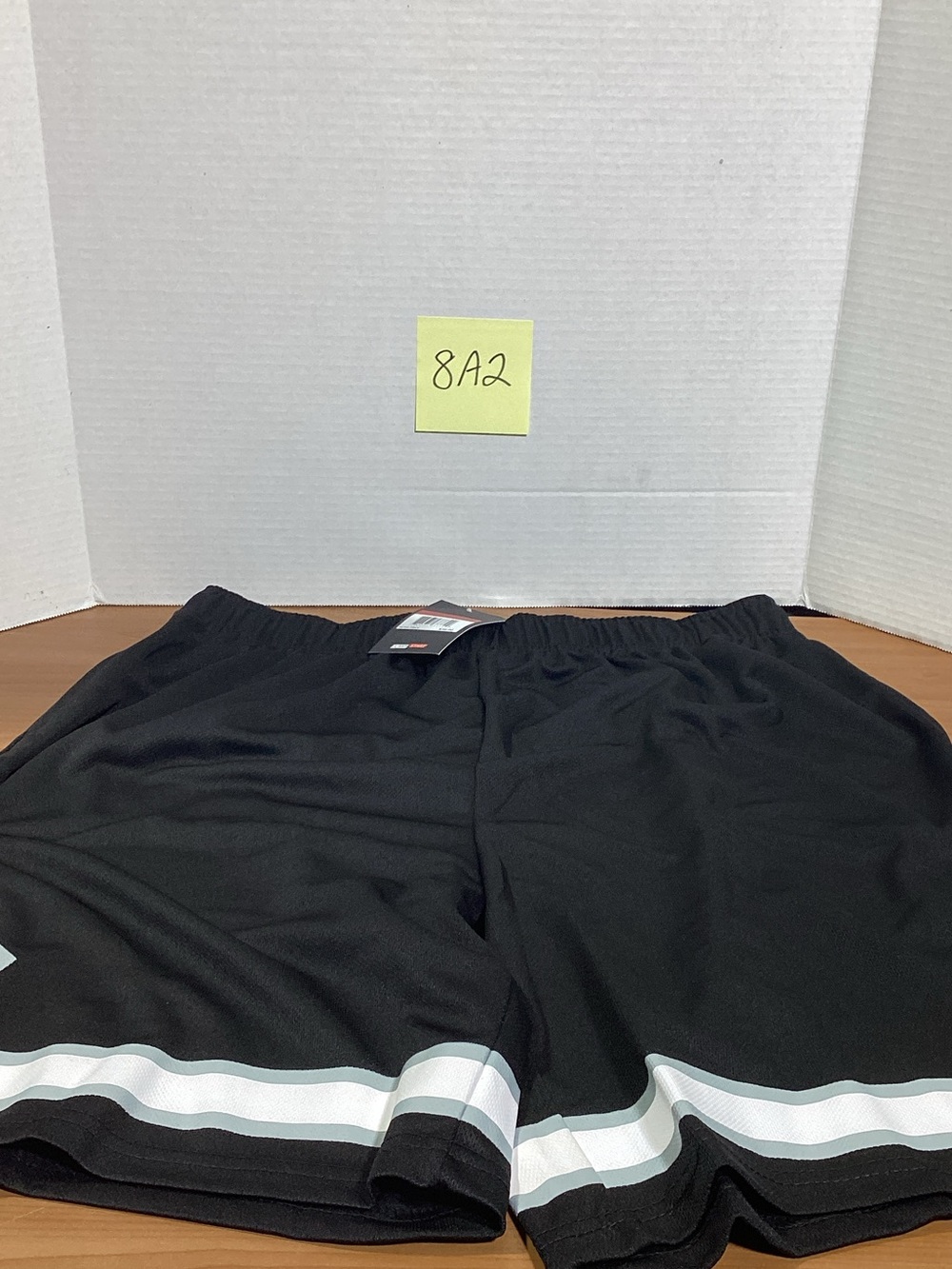 Jump start Men's Black Athletic Shorts with White Stripe
